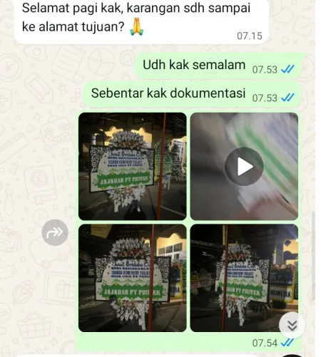 Pengiriman Papan Bunga Selamat Villa Nusa Indah