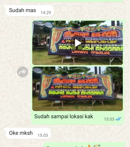 Pengiriman Papan Bunga Villa Nusa Indah